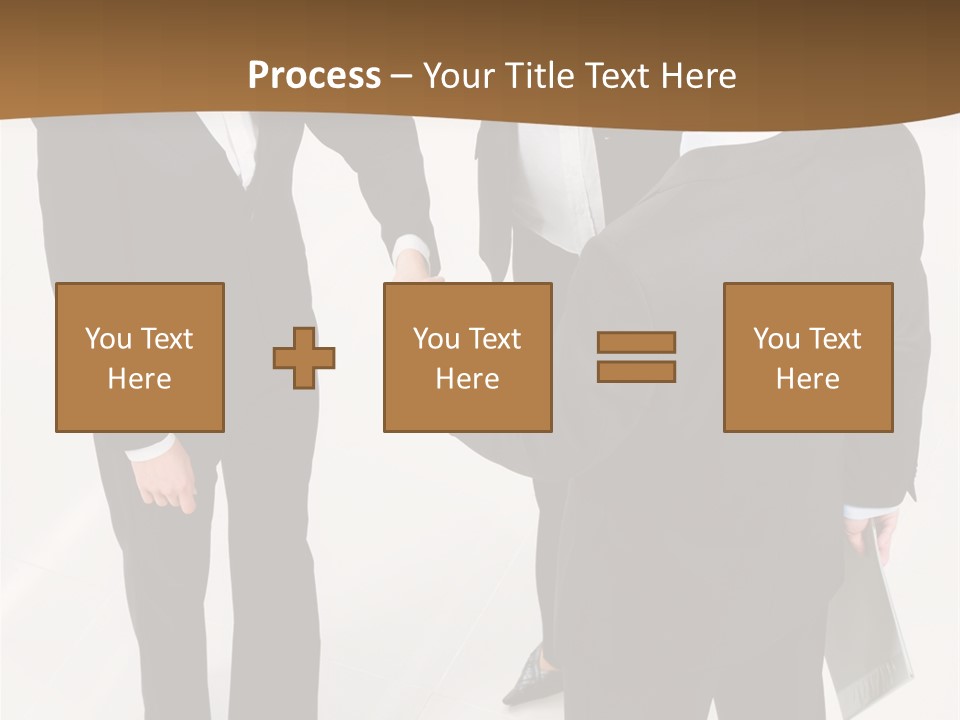 A Group Of Business People Shaking Hands PowerPoint Template