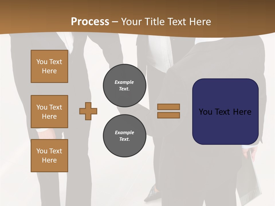 A Group Of Business People Shaking Hands PowerPoint Template