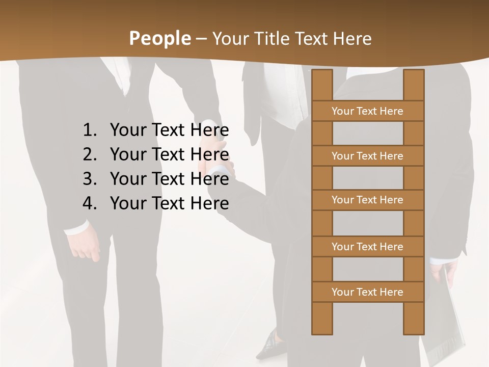 A Group Of Business People Shaking Hands PowerPoint Template