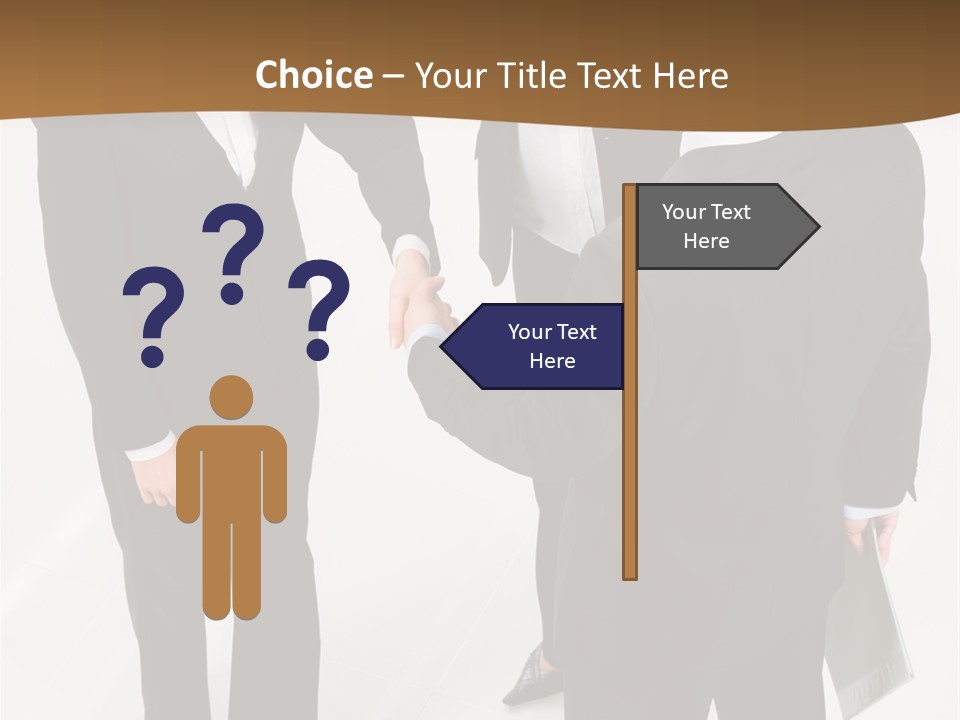 A Group Of Business People Shaking Hands PowerPoint Template