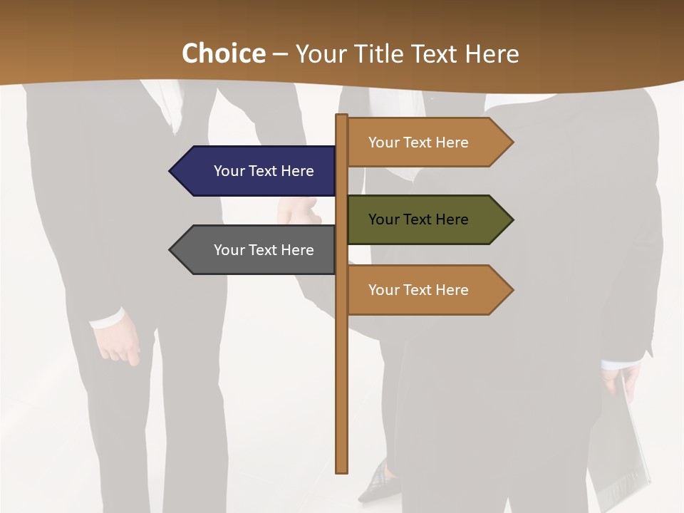 A Group Of Business People Shaking Hands PowerPoint Template