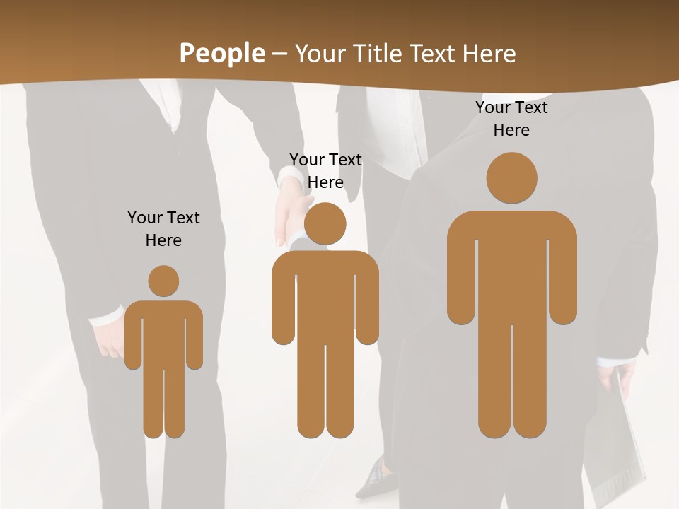 A Group Of Business People Shaking Hands PowerPoint Template