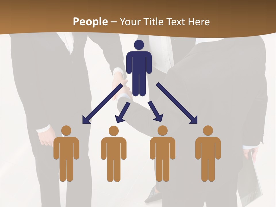 A Group Of Business People Shaking Hands PowerPoint Template