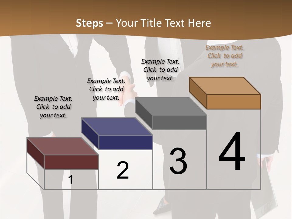 A Group Of Business People Shaking Hands PowerPoint Template
