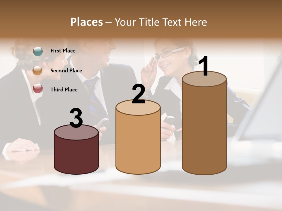 A Group Of Business People Sitting Around A Table PowerPoint Template