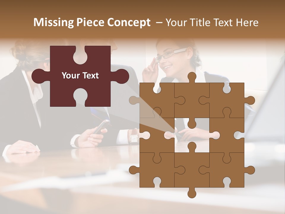 A Group Of Business People Sitting Around A Table PowerPoint Template