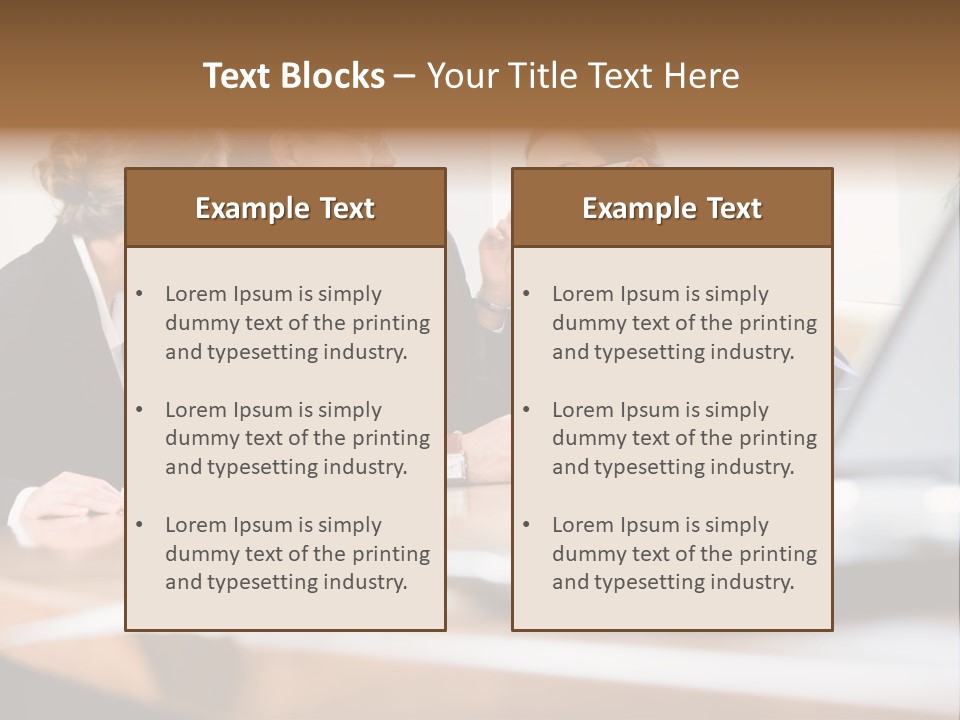A Group Of Business People Sitting Around A Table PowerPoint Template