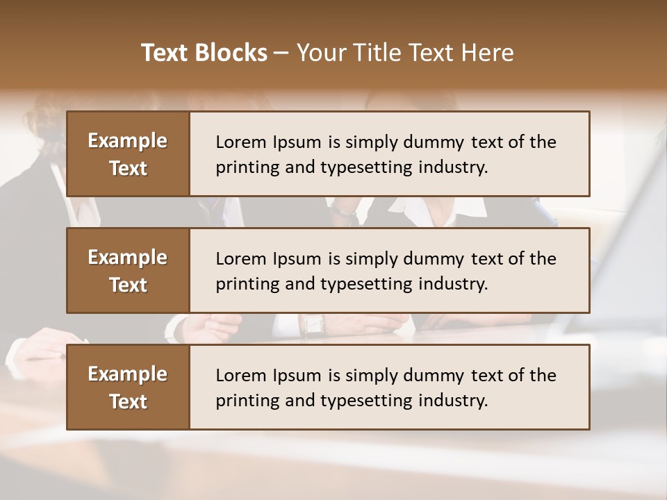 A Group Of Business People Sitting Around A Table PowerPoint Template