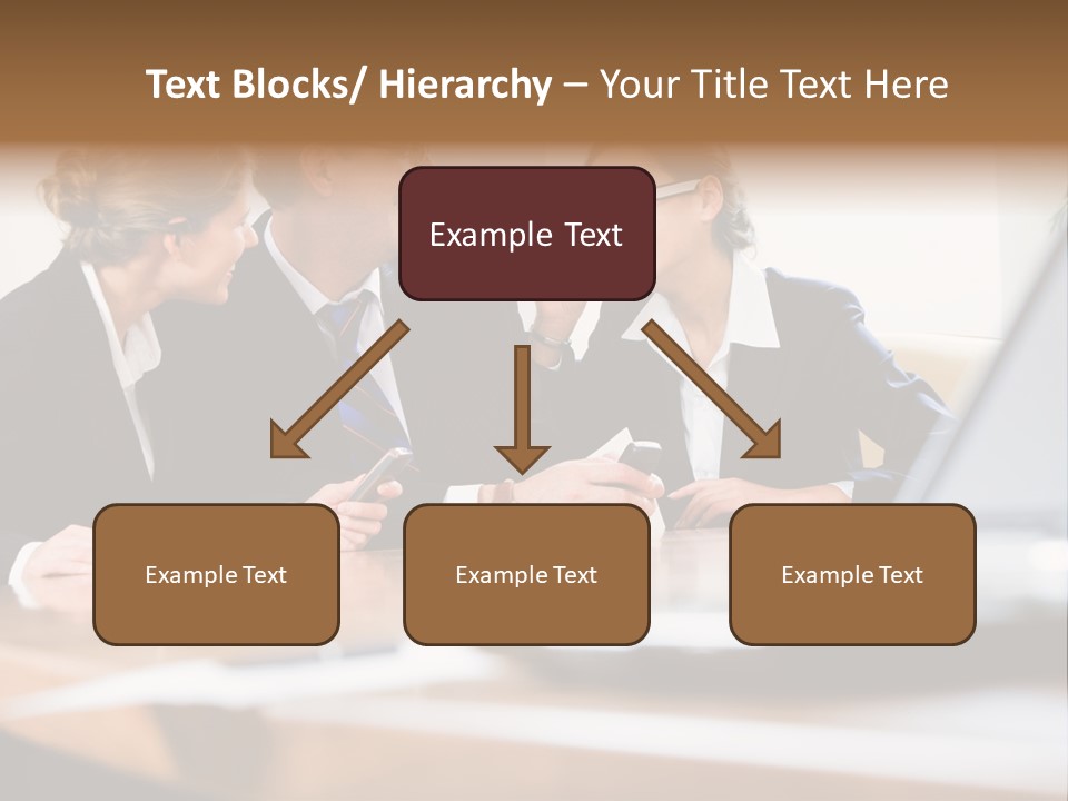 A Group Of Business People Sitting Around A Table PowerPoint Template