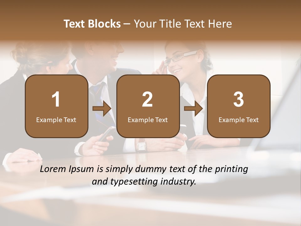 A Group Of Business People Sitting Around A Table PowerPoint Template