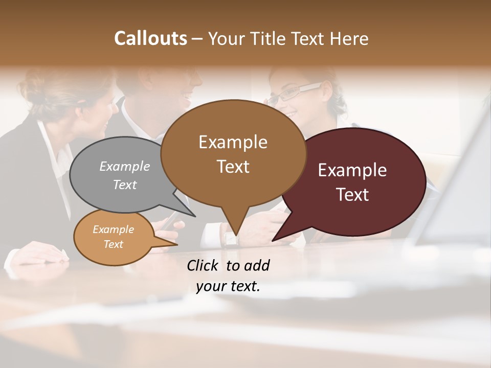 A Group Of Business People Sitting Around A Table PowerPoint Template