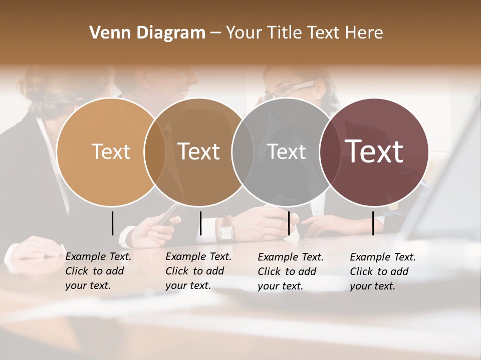 A Group Of Business People Sitting Around A Table PowerPoint Template