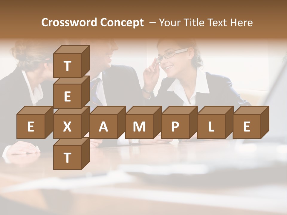 A Group Of Business People Sitting Around A Table PowerPoint Template