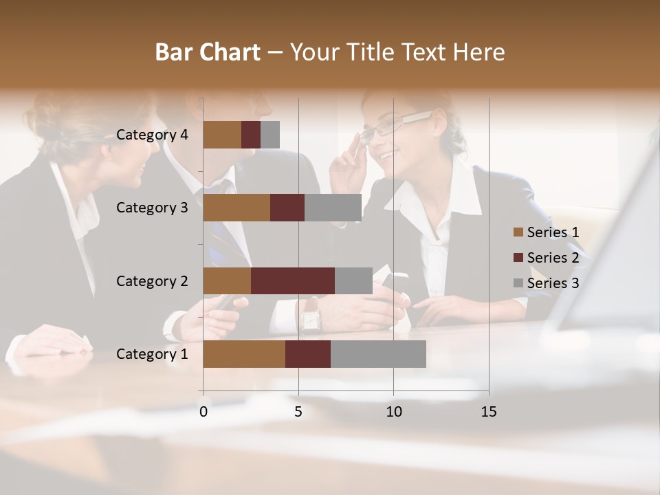 A Group Of Business People Sitting Around A Table PowerPoint Template