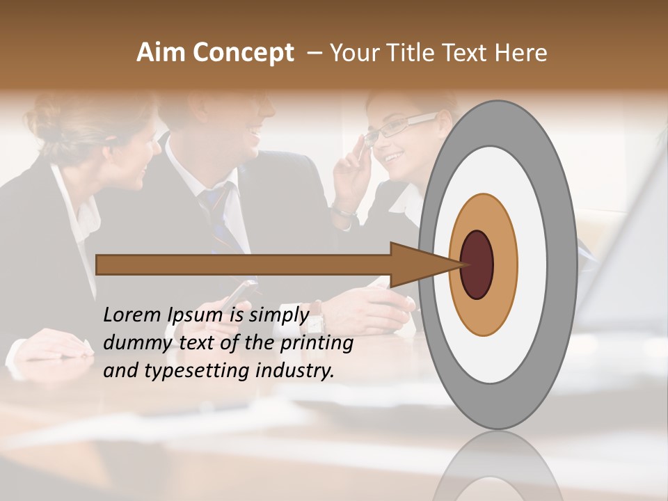 A Group Of Business People Sitting Around A Table PowerPoint Template