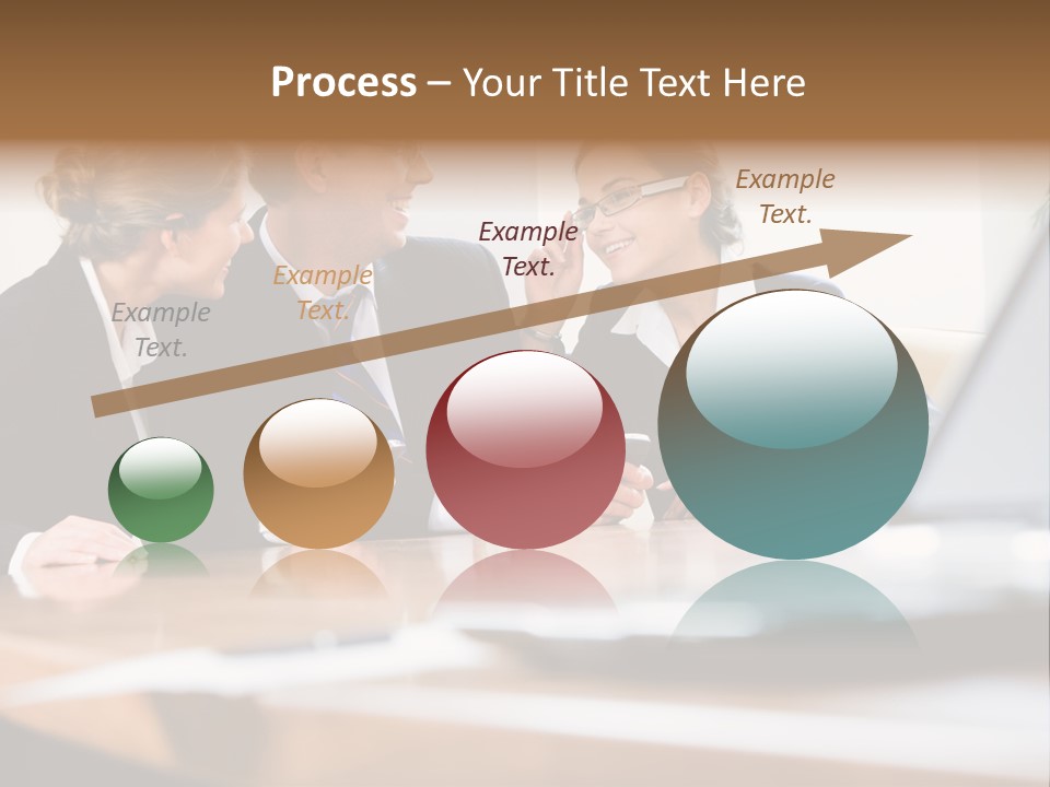 A Group Of Business People Sitting Around A Table PowerPoint Template