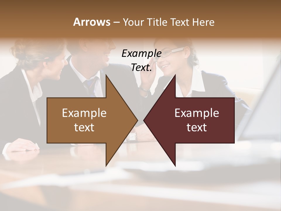 A Group Of Business People Sitting Around A Table PowerPoint Template