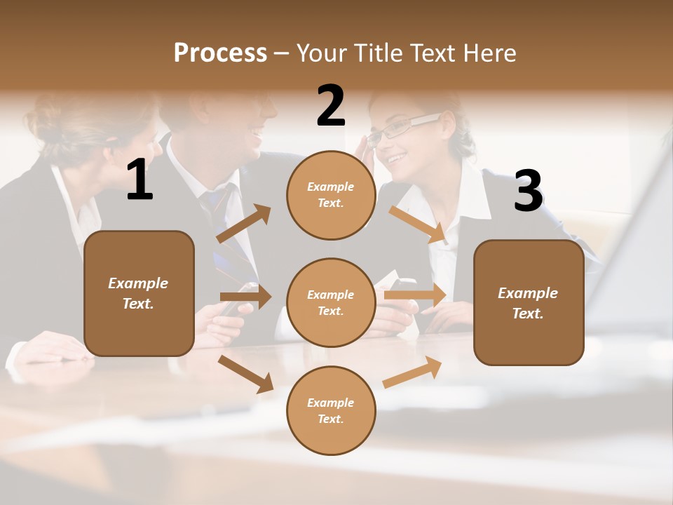A Group Of Business People Sitting Around A Table PowerPoint Template
