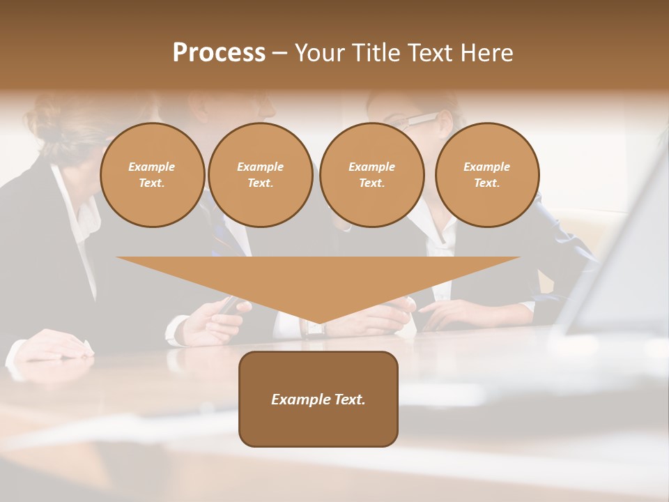 A Group Of Business People Sitting Around A Table PowerPoint Template