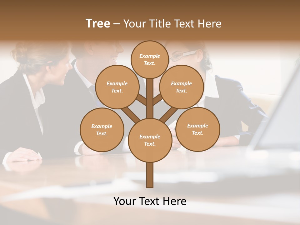 A Group Of Business People Sitting Around A Table PowerPoint Template