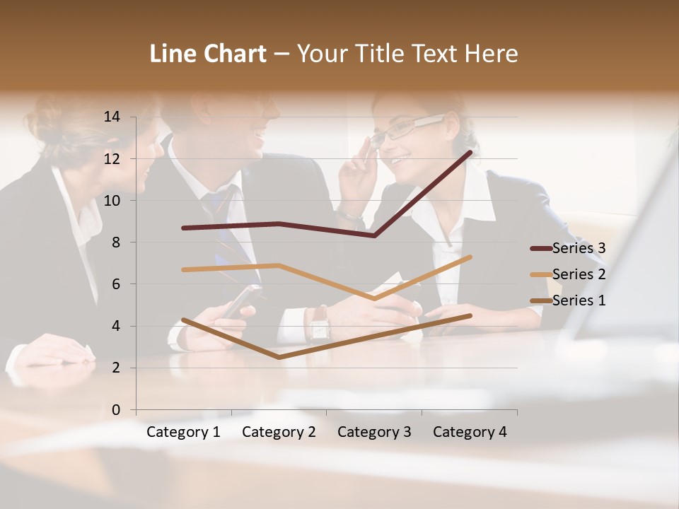 A Group Of Business People Sitting Around A Table PowerPoint Template