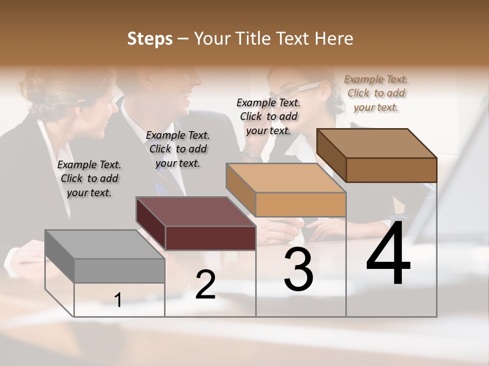 A Group Of Business People Sitting Around A Table PowerPoint Template