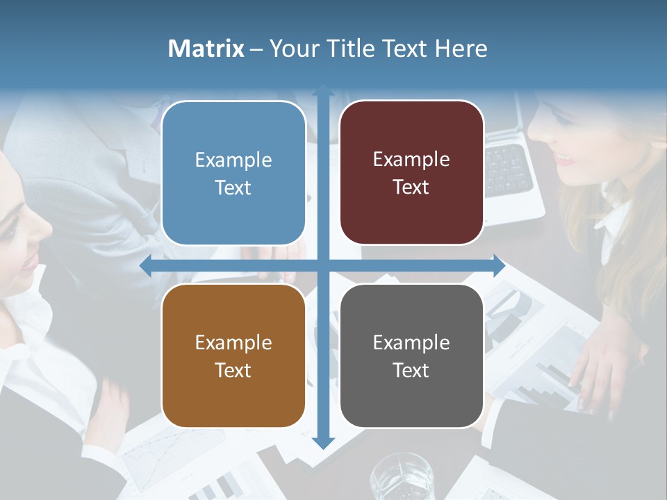 A Group Of People Sitting Around A Wooden Table PowerPoint Template