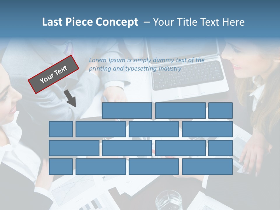 A Group Of People Sitting Around A Wooden Table PowerPoint Template