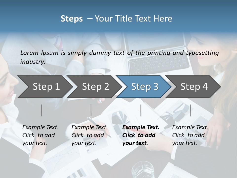 A Group Of People Sitting Around A Wooden Table PowerPoint Template