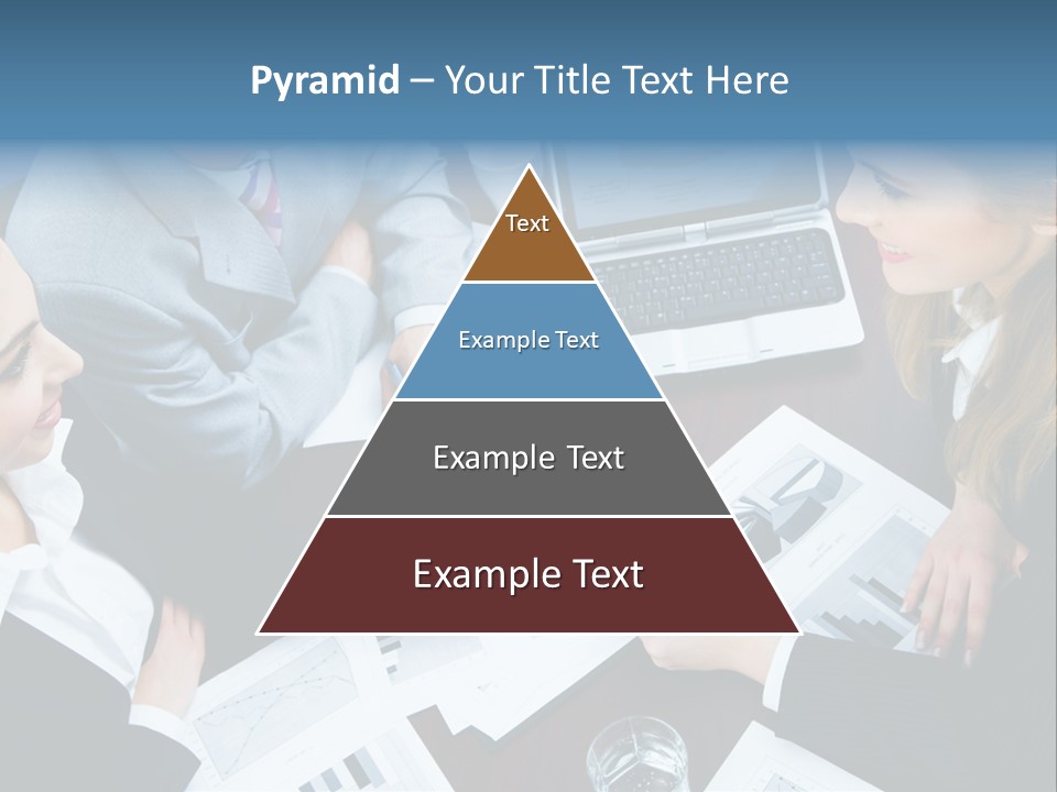 A Group Of People Sitting Around A Wooden Table PowerPoint Template