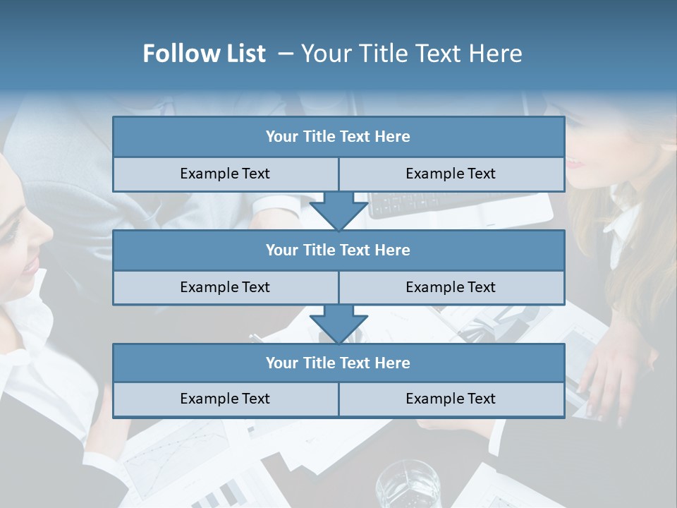 A Group Of People Sitting Around A Wooden Table PowerPoint Template