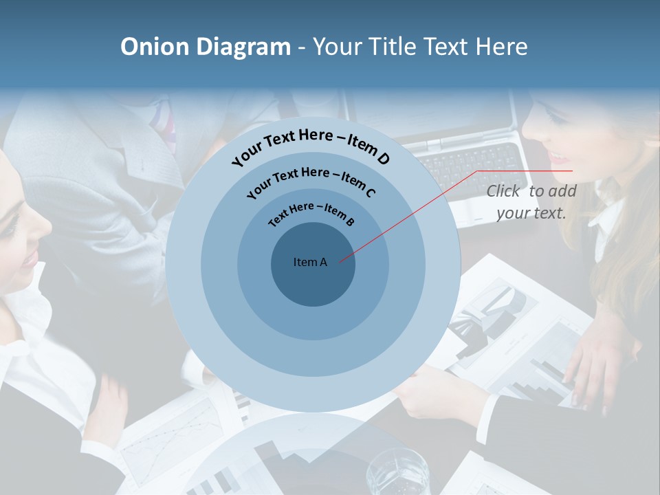 A Group Of People Sitting Around A Wooden Table PowerPoint Template