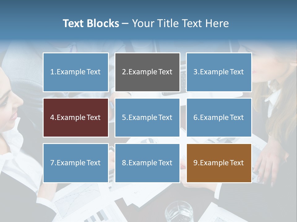 A Group Of People Sitting Around A Wooden Table PowerPoint Template