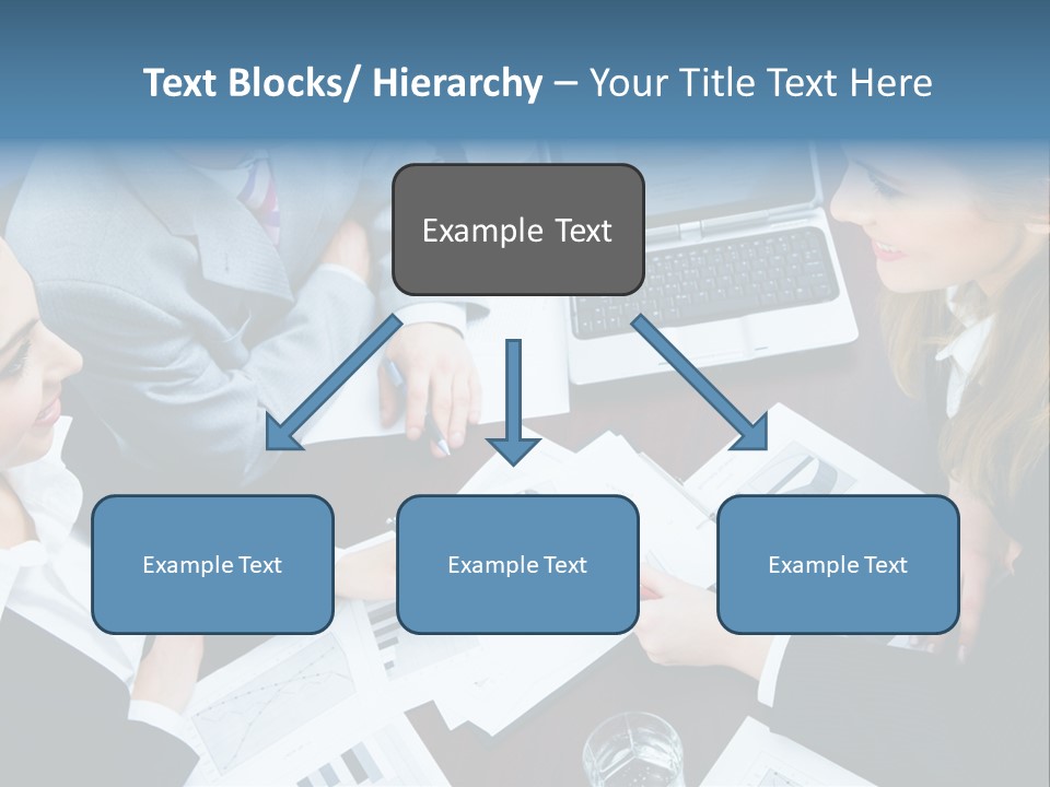 A Group Of People Sitting Around A Wooden Table PowerPoint Template