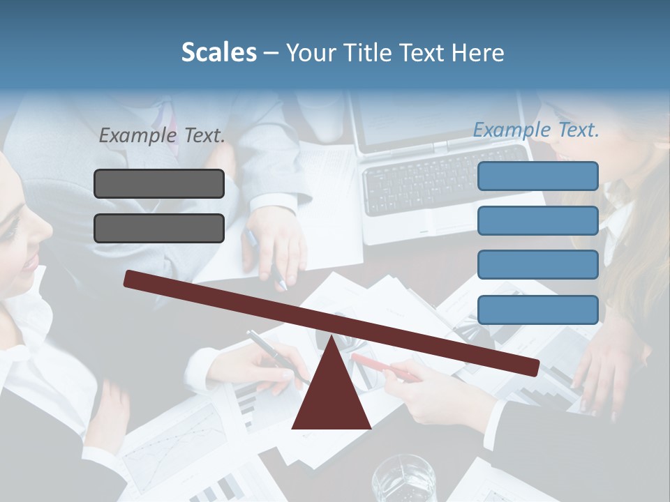 A Group Of People Sitting Around A Wooden Table PowerPoint Template