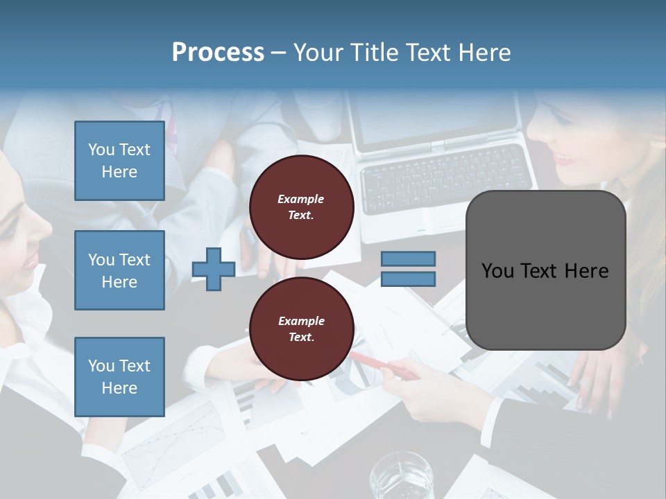 A Group Of People Sitting Around A Wooden Table PowerPoint Template