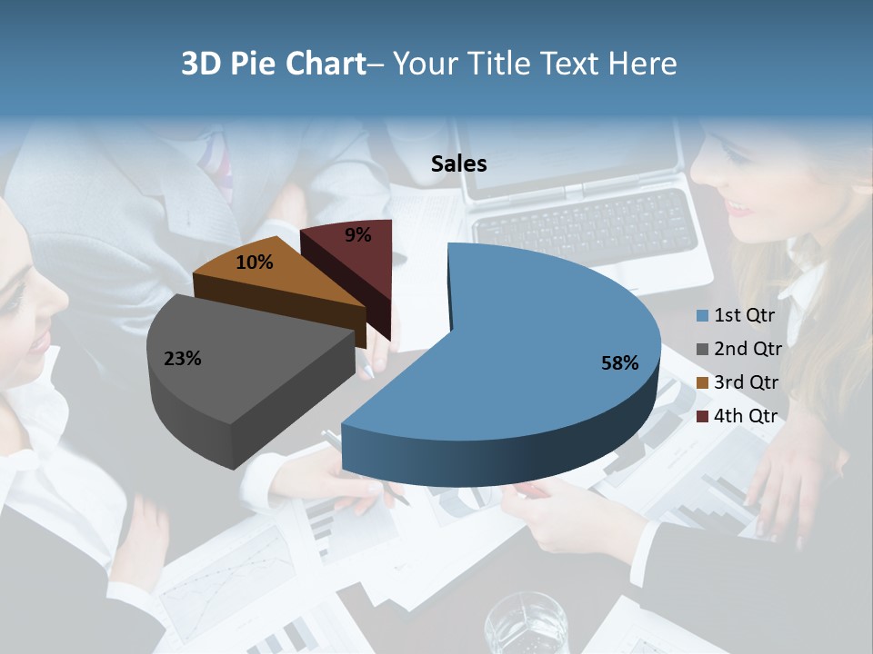 A Group Of People Sitting Around A Wooden Table PowerPoint Template