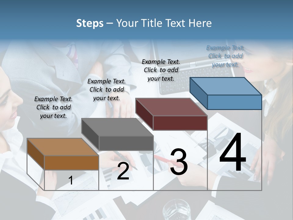 A Group Of People Sitting Around A Wooden Table PowerPoint Template