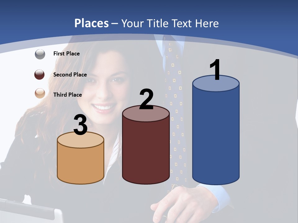 A Man And A Woman Are Looking At A Piece Of Paper PowerPoint Template