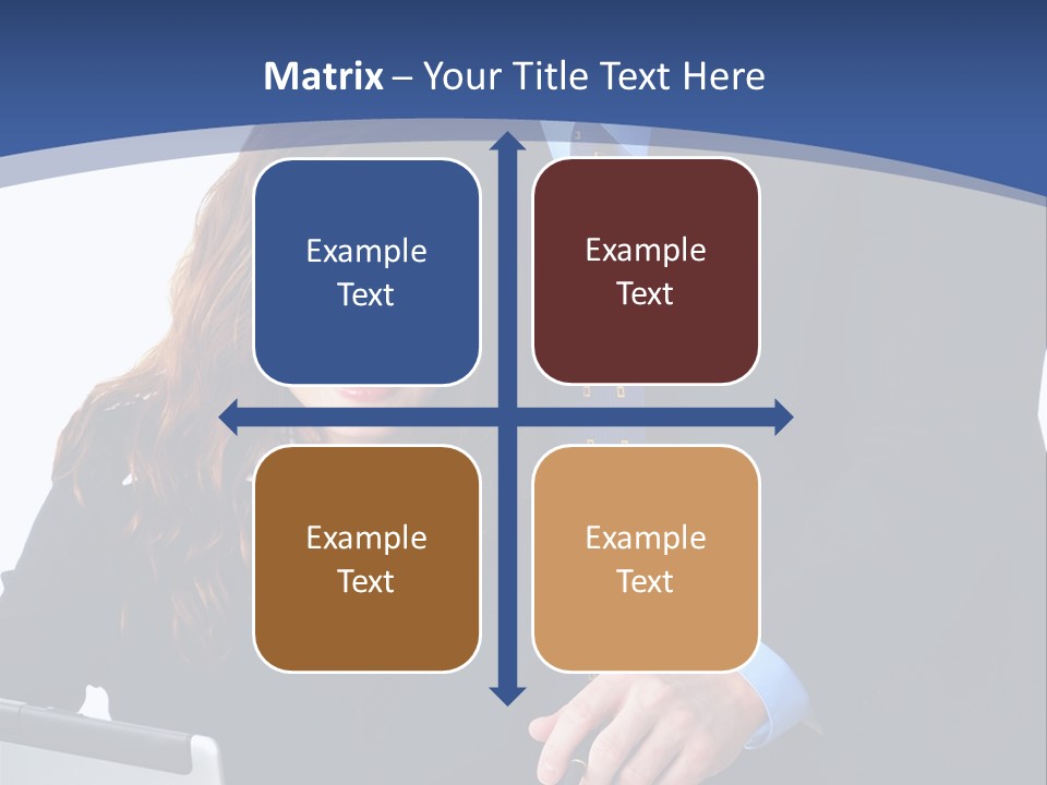 A Man And A Woman Are Looking At A Piece Of Paper PowerPoint Template