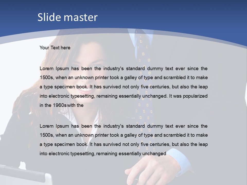 A Man And A Woman Are Looking At A Piece Of Paper PowerPoint Template