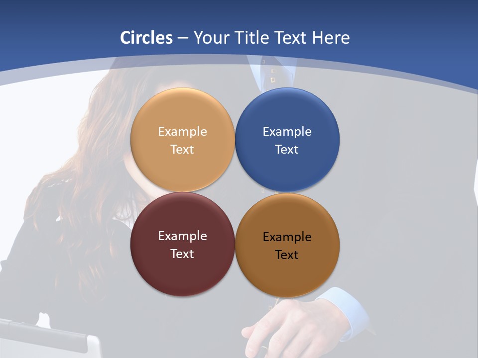 A Man And A Woman Are Looking At A Piece Of Paper PowerPoint Template