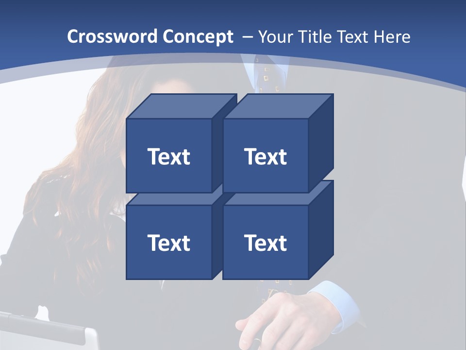 A Man And A Woman Are Looking At A Piece Of Paper PowerPoint Template