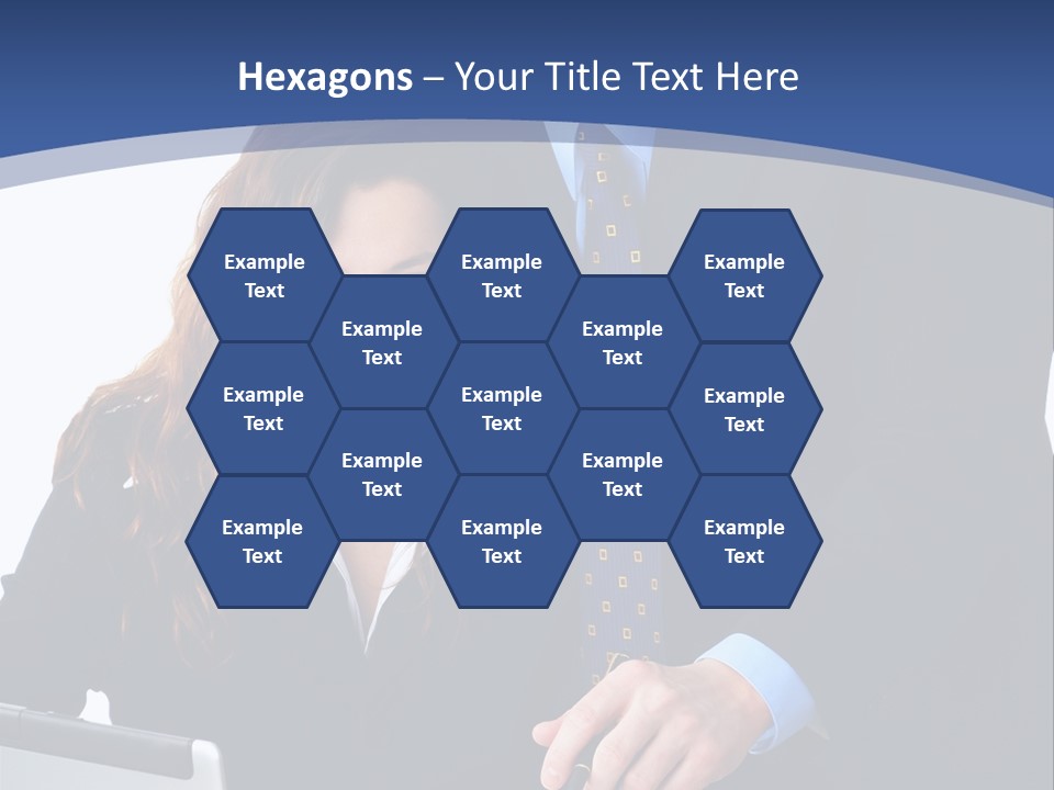 A Man And A Woman Are Looking At A Piece Of Paper PowerPoint Template