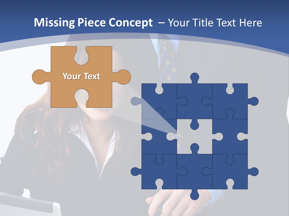 A Man And A Woman Are Looking At A Piece Of Paper PowerPoint Template