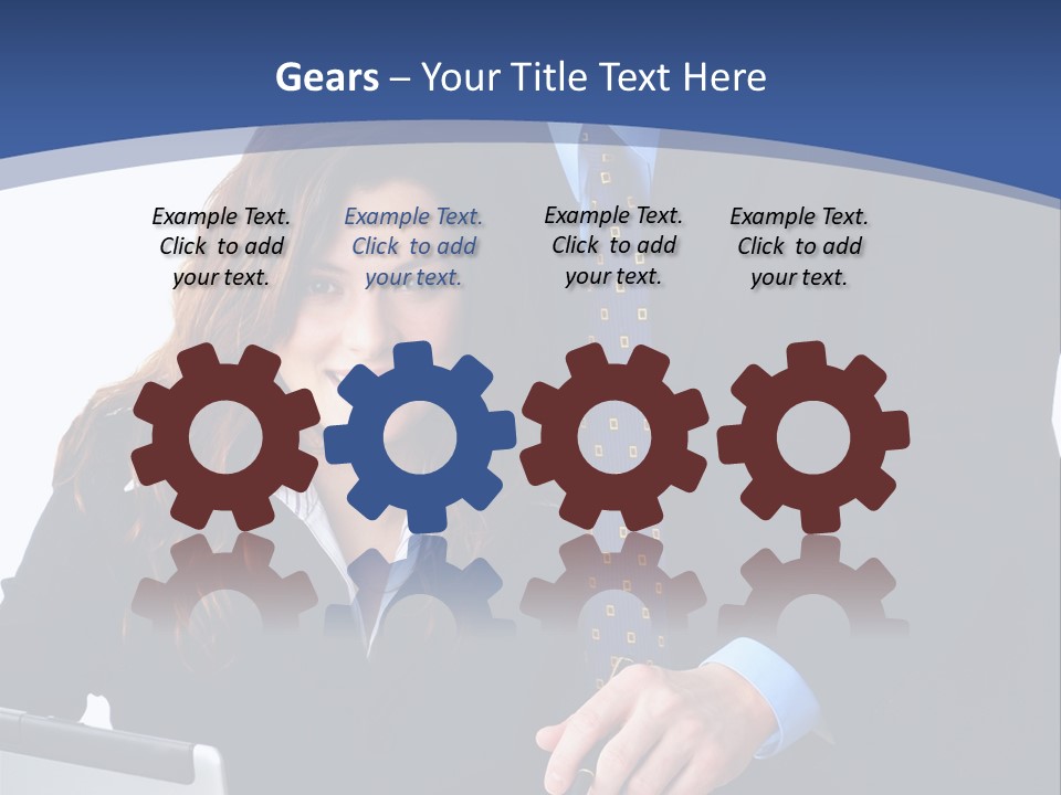 A Man And A Woman Are Looking At A Piece Of Paper PowerPoint Template