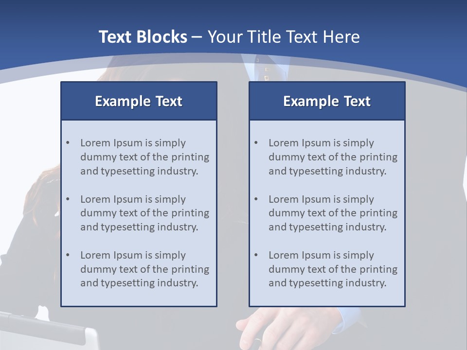 A Man And A Woman Are Looking At A Piece Of Paper PowerPoint Template