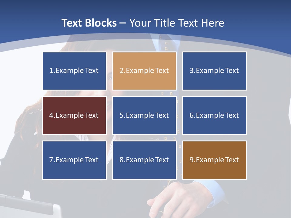 A Man And A Woman Are Looking At A Piece Of Paper PowerPoint Template