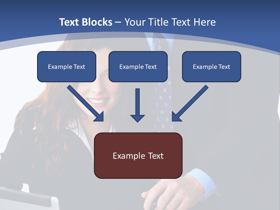 A Man And A Woman Are Looking At A Piece Of Paper PowerPoint Template