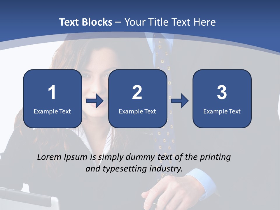 A Man And A Woman Are Looking At A Piece Of Paper PowerPoint Template